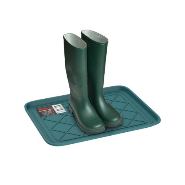 Fleming Supply All Weather Boot Tray Water Resistant Plastic Shoe Mat for Indoor and Outdoor Use, (Teal, Small) 620971KJO